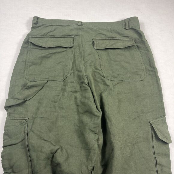 Zara Wide Leg Cargo Pants Comfort Soft Knit Wide Leg Y2K Baggy Gorpcore LARGE - Picture 12 of 14